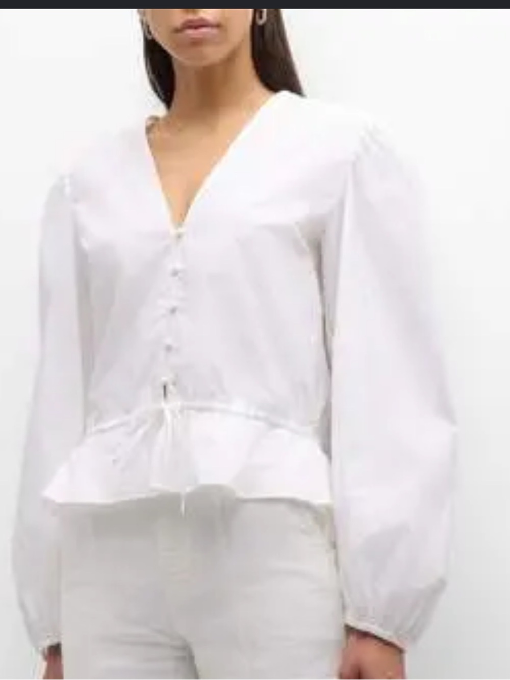 NWT Frame Cinched v-neck blouse